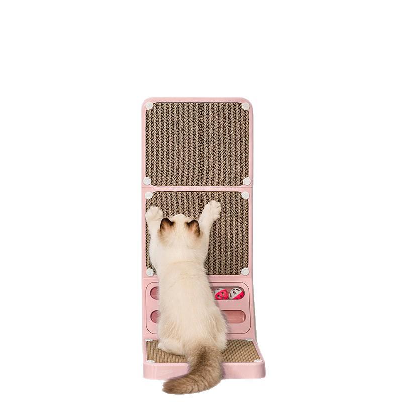 Большая L-образная розовая когтеточка и когтеточка - Игрушка-когтеточка из гофрированного картона