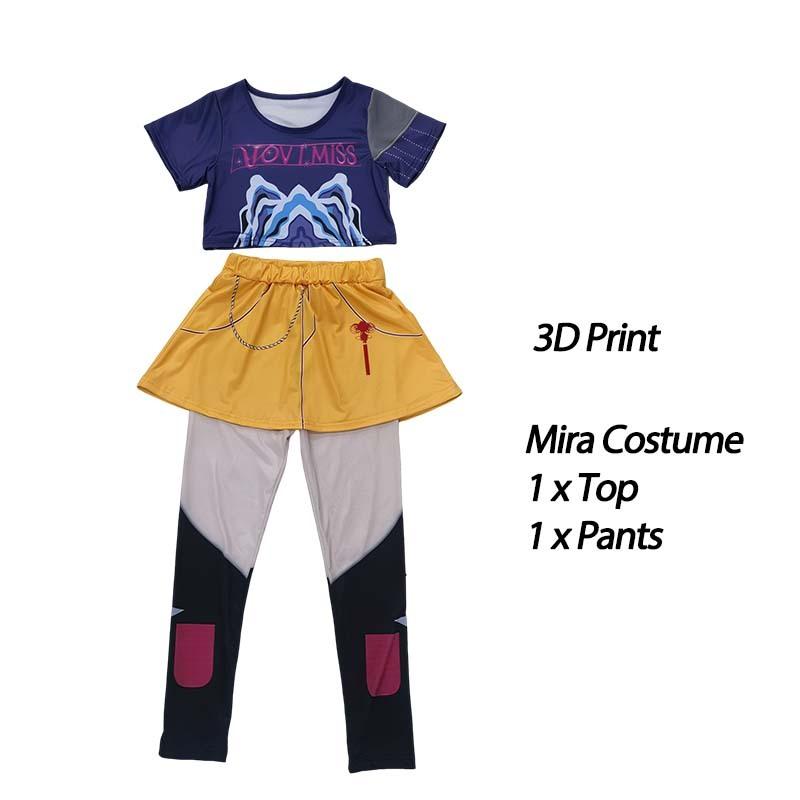 Anime K-Pop Mira Rumi Zoey Cosplay Costumes Girl Halloween Stage 3D Printed Pattern Role Play Clothes