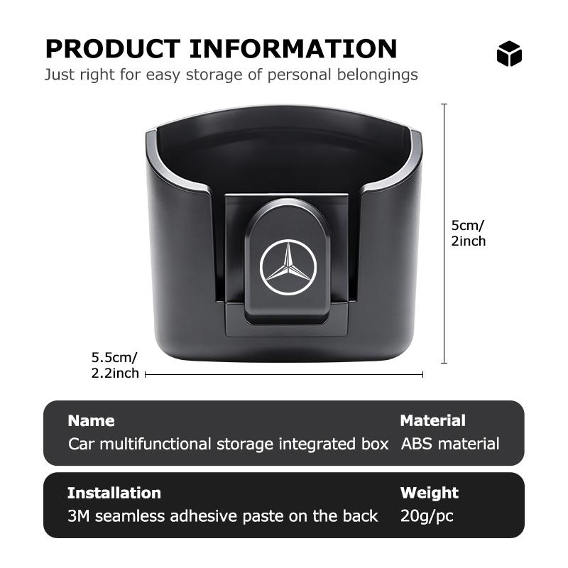 Car Key Storage Box With Hook Adhesive Box Car Dashboard Key Holder For Benz AMG Exclusive W204 W222 W205 W203 W213 W124 W108 ZL9