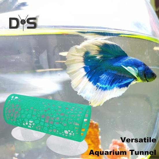 Туннель для петушка с присоской, полый спальный туннель для петушка, маленькая рыбка, креветки, игрушечный туннель для аквариума, украшения для аквариума, аксессуары для аквариума