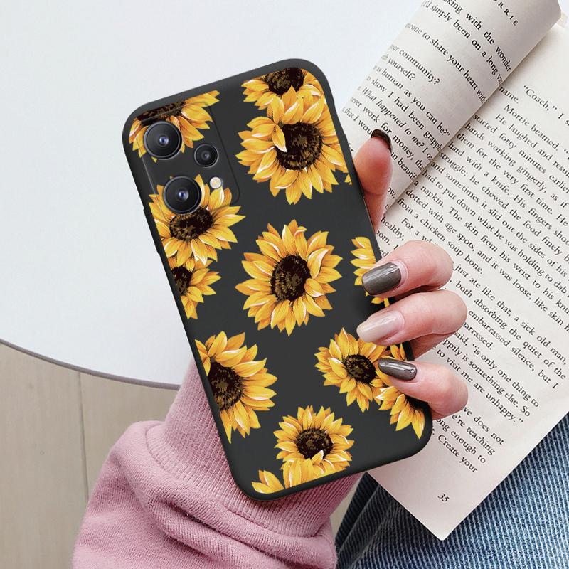 Для Realme 9 4G Чехол 9 Pro Plus Чехол Милый Цветок Сердце Задняя Крышка Мягкий Силикон Защитный Чехол Для OPPO Realme 9 Pro+ Корпус