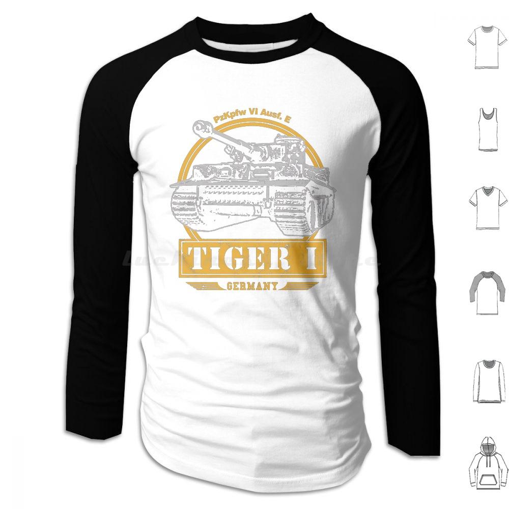 Tiger I-Ww2 German Tank Hoodie Cotton Long Sleeve Tiger I Tiger 1 Tiger Tank Germany German Battle World War Military