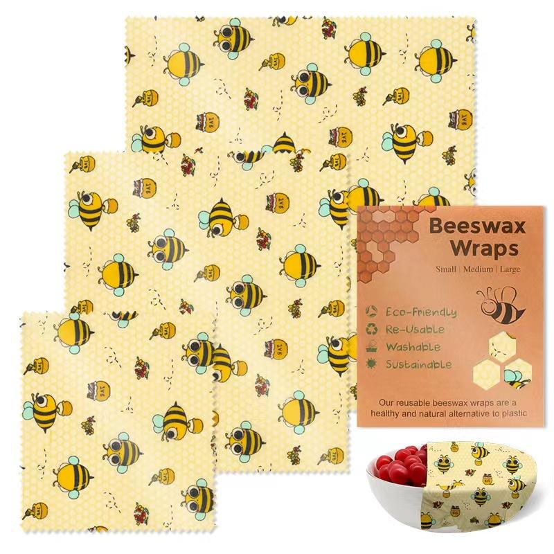 Reusable Beeswax Wrap Eco-Friendly Beeswax Wraps For Food Bread Sandwich Wrapper - Organic, Sustainable Zero Waste Food Storage