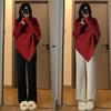 2024 Women's High Collar Irregular Hem Knitted Sweater - Soft, Loose, and Stylish