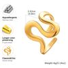 Vnox Stainless Steel Rings For Women Girls,Irregular Line Sense Smooth Open Rings,Simple Atmospheric Finger Jewelry Daily
