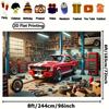 Тканое панно Ford Mustang Muscle Car Ретро Гараж Мастерская Настенное украшение