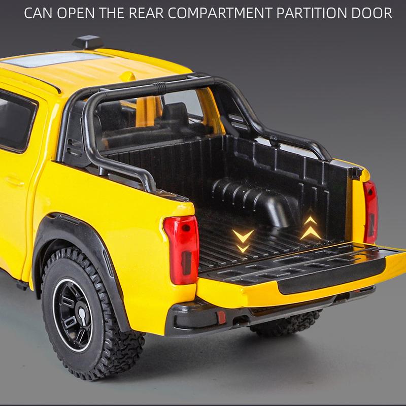 Simulation 1:24 Great Wall Motor POER Pickup Alloy Car Model With Sound Light Off Road Vehicle Toy Birthday Gift Collection