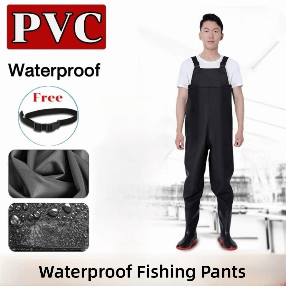PVC Fishing Pants Waterproof Shoes Wader Set Outdoor Chest Waders Boots Men Women