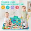 Baby Musical Play Mat,Early Educational 3 in 1 Floor Piano Drum Animal Touch 31.5"*19.6 " Play Blanket Sensory Musical Learning Toys,Baby Birthday