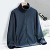 Весенняя и осенняя флисовая куртка, свитер больших размеров, мужской свободный кардиган, повседневная куртка с воротником-стойкой, флисовая куртка