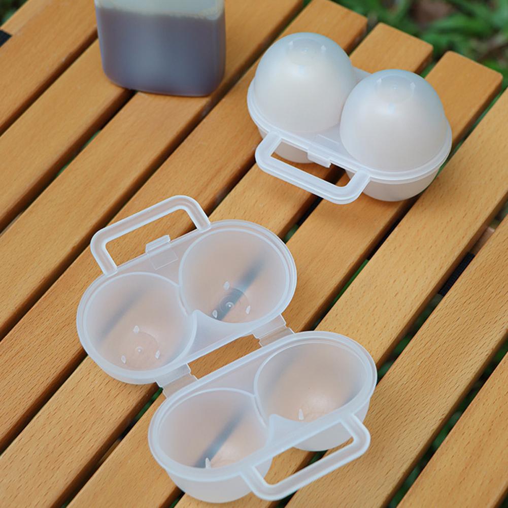 1 шт. 2-секционный уличный переносной ящик для яиц, пластиковый лоток для яиц, холодильник, ящик для хранения яиц, амортизирующий и устойчивый к падению, загрузчик яиц