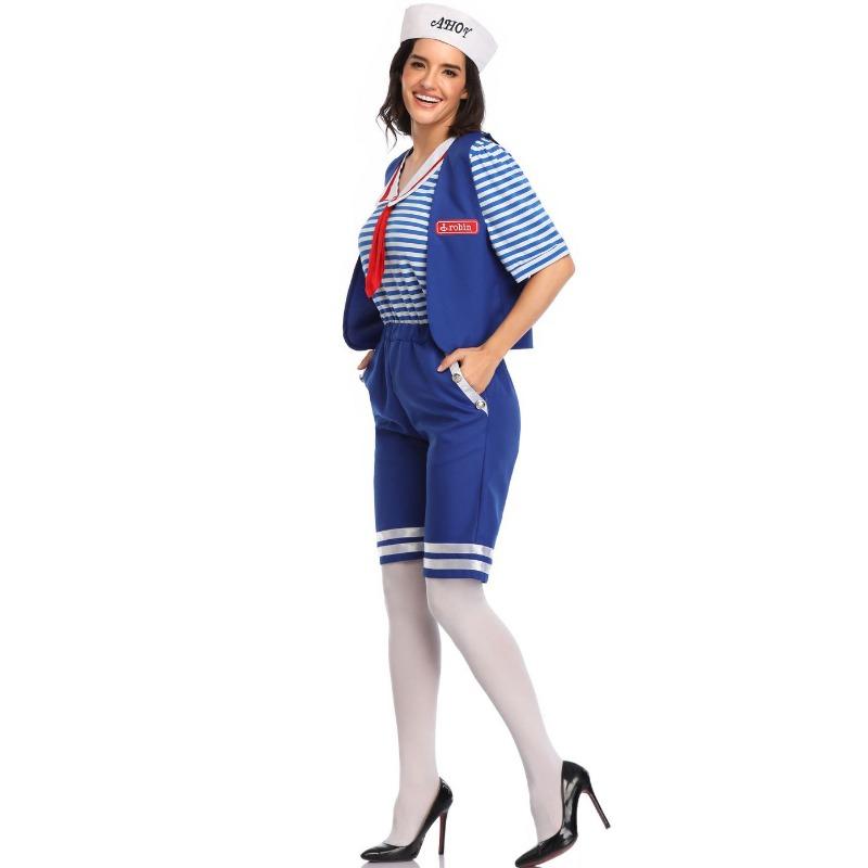 M-XL Очень странные дела Очень странные дела 3 Продавец мороженого Темно-синяя униформа Косплей Униформа Костюм