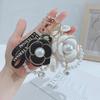 Korean Pearl Camellia Keychain: Stylish Bag & Car Accessory for Women