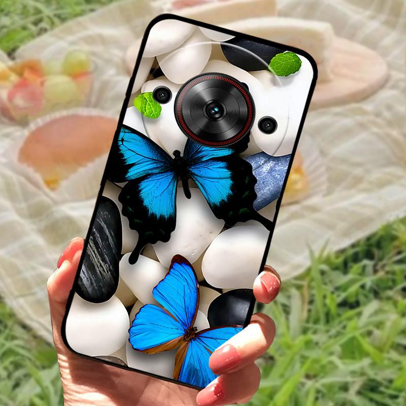 Чехол-бампер для ZTE Nubia Focus 5G, силиконовый, мягкий, с рисунком мрамора, черный, защитный