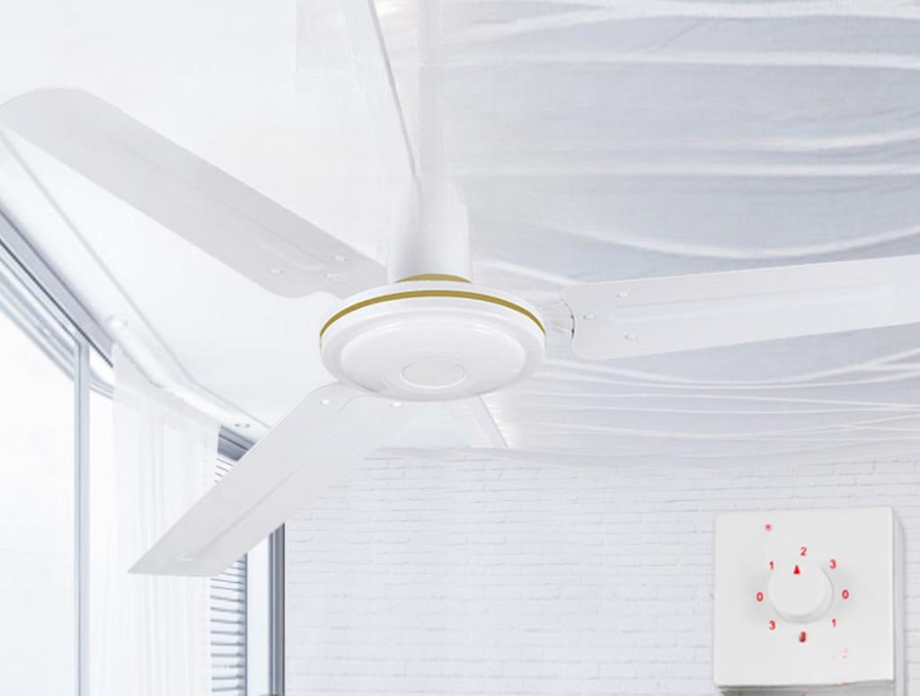 220V Three Leaf Home Ceiling Fan Manufacturer 56 inch Iron Leaf Home 1400mm School Classroom Industrial Large Ceiling Fan