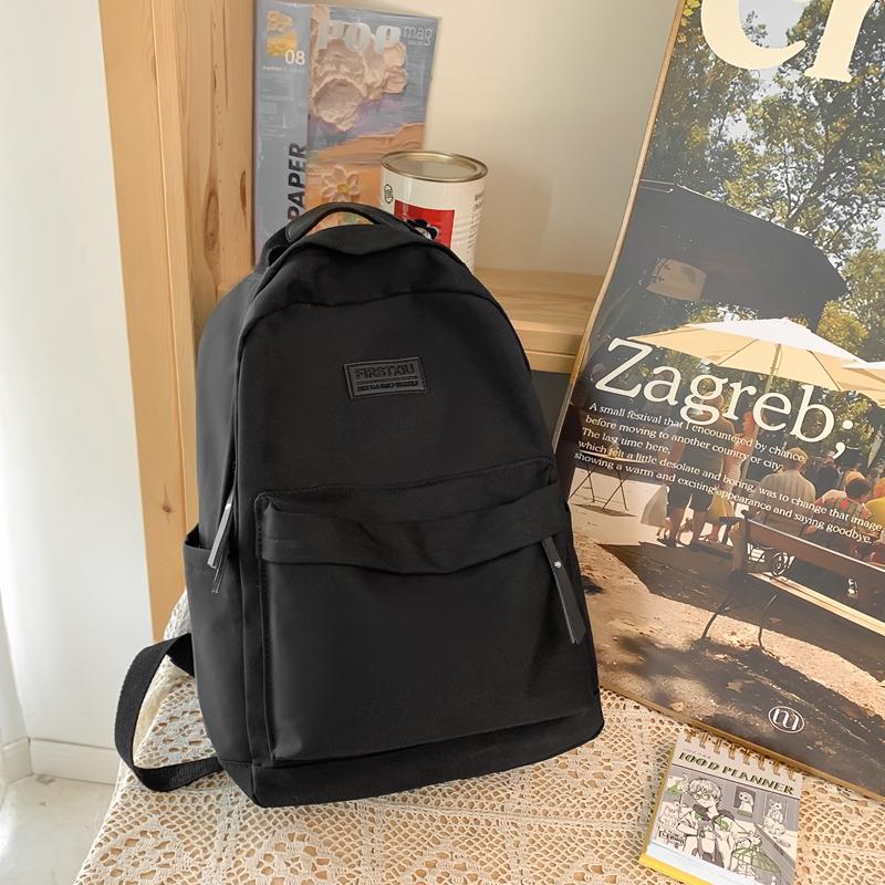 Рюкзак для кампуса, женский однотонный школьный рюкзак большой емкости для учащихся средней школы