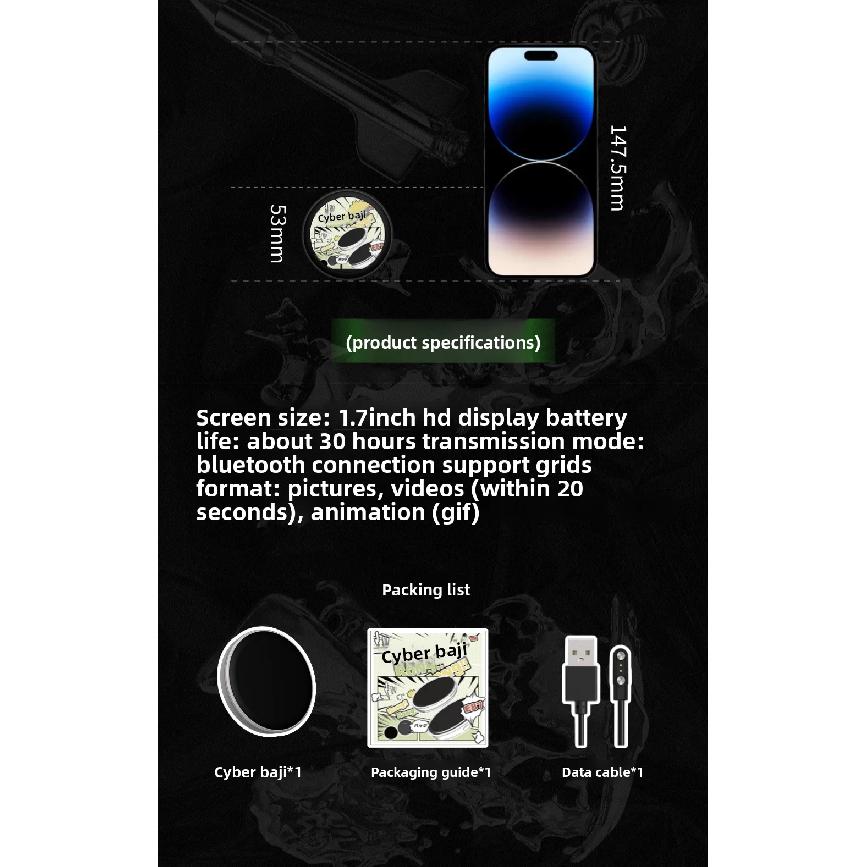 Customizable Electronic Badges Digital Led Animes Pin with Touch Control for Uploading Photos Gifs and Videos Gift for Fan P9Yb
