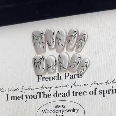 Чисто ручная работа Фототерапия Носимые бронепластины Таблетки Стиль Чжулинь Носимые бронепластины Готовый продукт Многоразовые накладки для ногтей