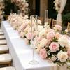 Single-head Crystal Glass Candle Holder Elegant Luxury Style for Hotel Weddings Parties Christmas Decorations Table Decor