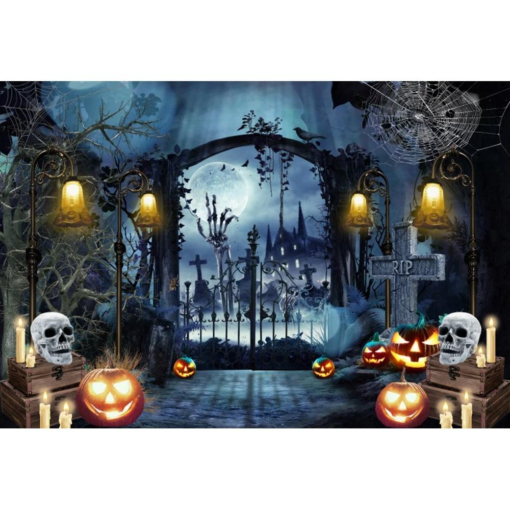 Хэллоуин украшение для вечеринки в доме, подвесная ткань, ужас, кладбище, замок, тыквенная голова, подвесная ткань, украшение комнаты, фоновая ткань