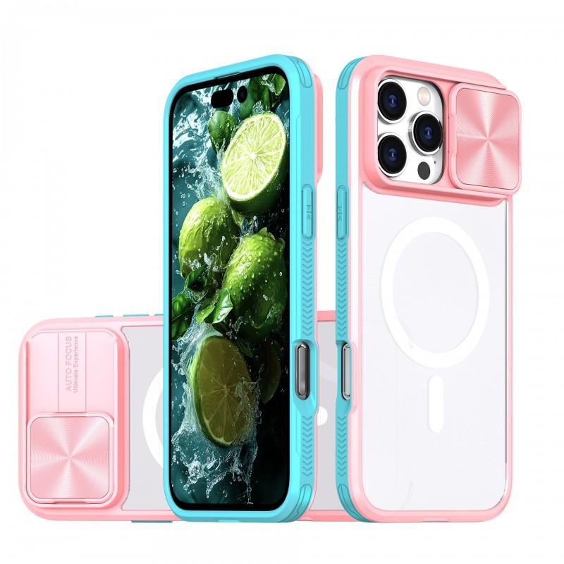 Magnetic Snap-on Phone Case IPhone 17 Pro With Window Cutout MagSafe Compatible Shockproof Scratch Resistant