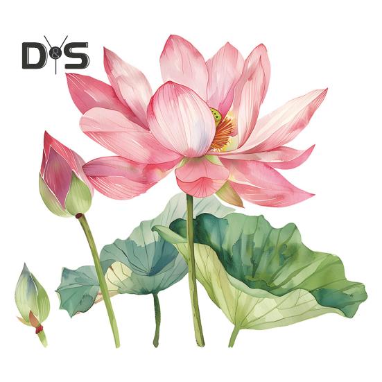 Летняя наклейка на унитаз с цветком лотоса, съемная самоклеящаяся водонепроницаемая ПВХ для гостиной, ванной комнаты, стены искусства, цветочная наклейка для украшения крышки унитаза