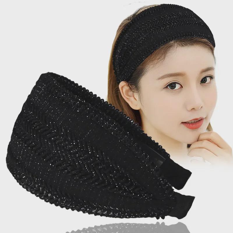 Non-Slip Wide-Brimmed Headband with Teeth for Women – Breathable, Simple Bangs Style