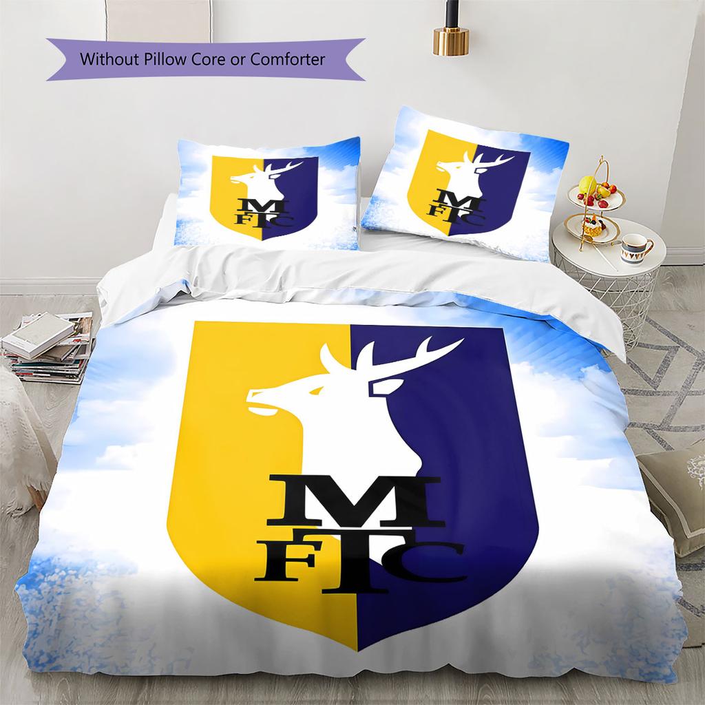 MansfieldFC Pattern Bedding Quilt Set Quilt Cover Pillowcase Home Decoration Birthday Gift (1 * duvet cover + 2 * pillowcase, without core)