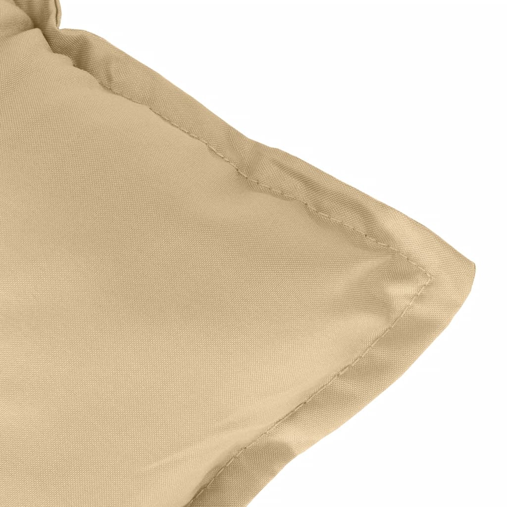 Low Back Chair Cushions 2 pcs. Melange Beige 100 x 50 x 7 cm Fabric