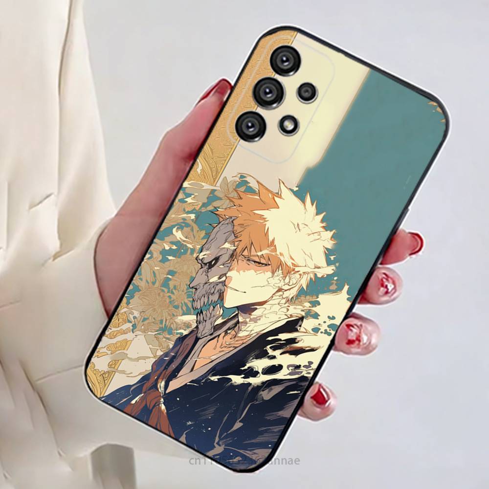 Kurosaki Ichigo B-Bleach Rukia Phone Case For Samsung Galaxy A13,21s,22,31,32,52,53,71,80,A91 Soft Black Shell