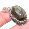 Labradorite Handmade 925 Sterling Silver Jewelry Pendant 1.62" M7P36