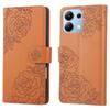For Xiaomi Redmi Note 13 4G Case Rose Flower PU Leather Wallet Phone Cover with 3 Card Slots