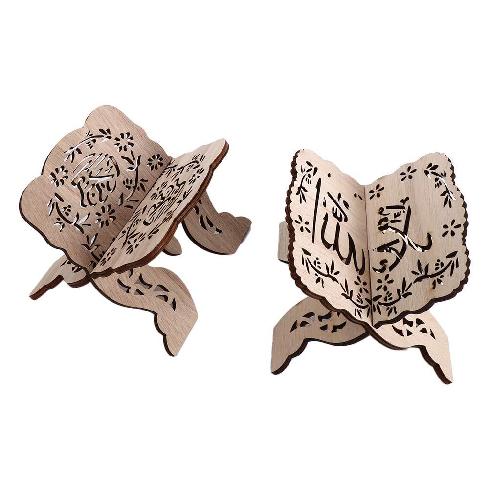 1Pcs Foldable Quran Ramadan Bible Book Shelf Home Decoration Display Stand Book Stand