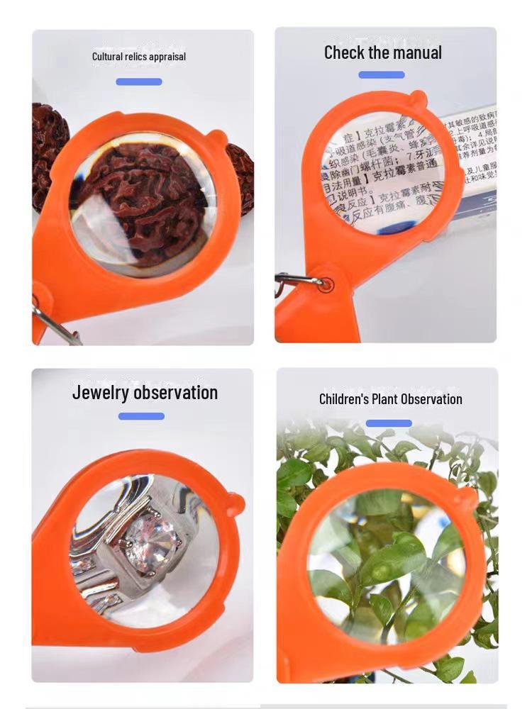 «Портативный складной брелок с увеличительным стеклом для пожилых людей и детей»