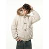 Madwitch Winter Warm Fur Collar Parka Cotton Jacket Trendy Brand Design Niche Retro American Style Cotton Coat for Men
