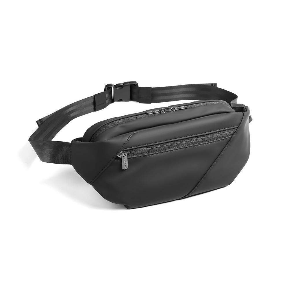 Мужская сумка через плечо Мужская поясная сумка Маленькая нагрудная сумка Сумка на одно плечо Водонепроницаемая сумка-мессенджер Спортивная сумка для бега на открытом воздухе Сумка для мобильного телефона Черная AP-38