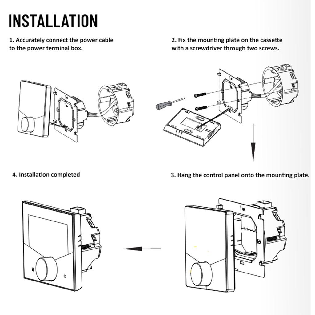 2-трубная панель управления кондиционером, сенсорный экран, цифровой дисплей, центральный контроллер ОВКВ, программируемый на 5+2 6 периодов