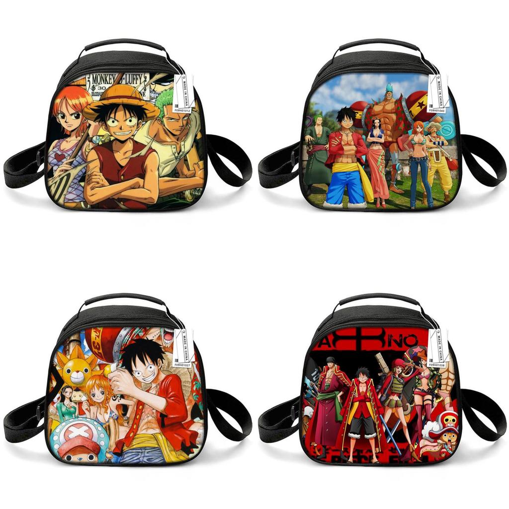 Customizable Cartoon Anime One Piece Lunch Box Cute Round Lunch Bag With Thermal Insulation Portable And Convenient