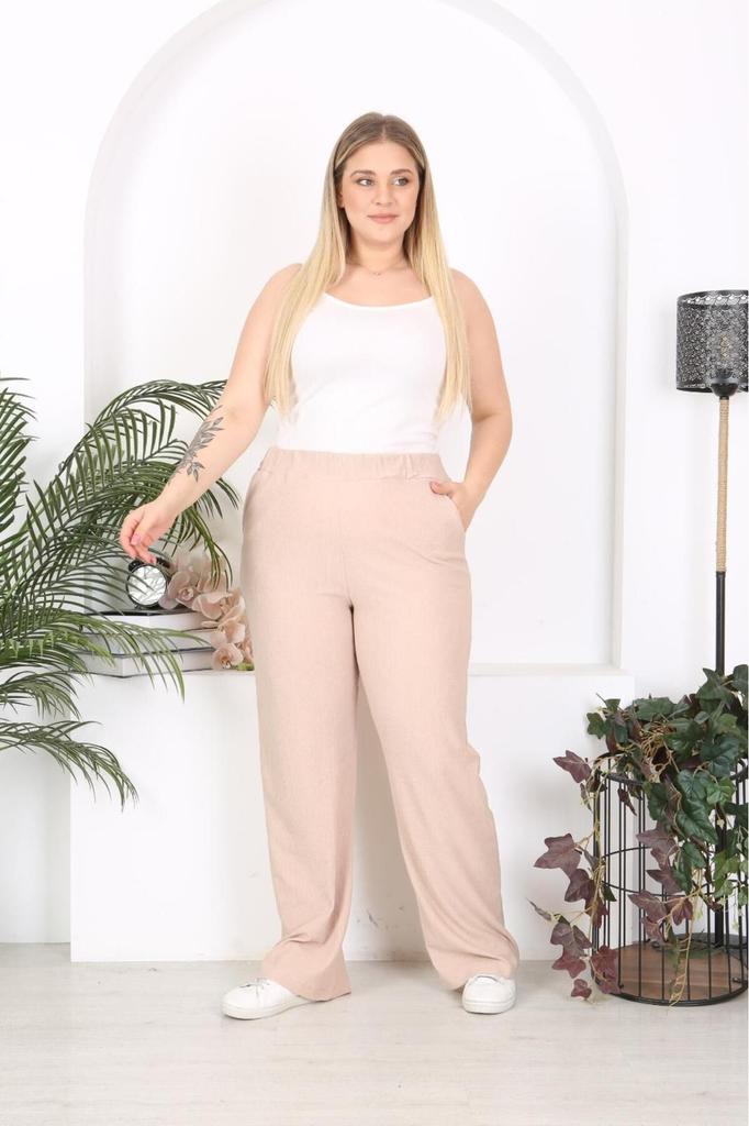 Женские брюки больших размеров, черные свободные брюки из ткани с рюшами