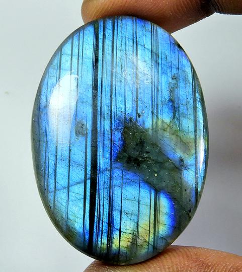 Натуральный лабрадорит Multi Blue Flash Oval Cabochon Loose Jewel Stone 32X45X06MM SK-22