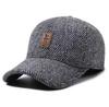 Elderly Hat Autumn And Winter Hat Men'S Woolen Baseball Cap Outdoor Ear Cap Hats Peaked Cap  Casual Leisure Warm Hat