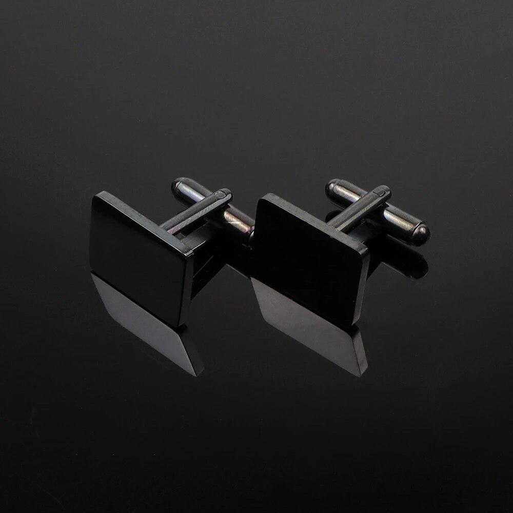 Мужские запонки, классические квадратные круглые глянцевые запонки для костюма, рубашки для свадебной вечеринки, аксессуары