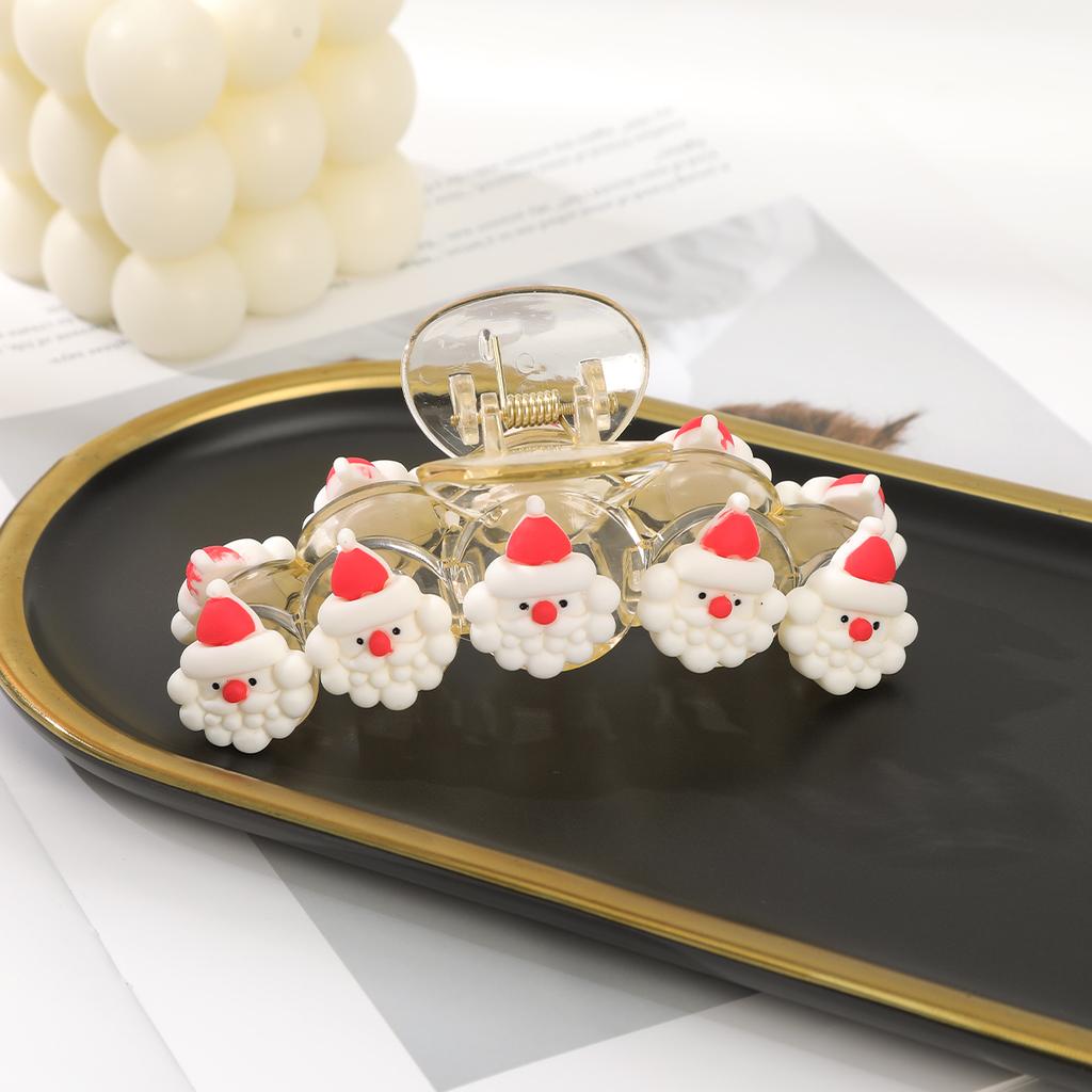 AWAYTR Рождественские украшенные заколки для волос акриловые заколки-крабы для женщин и девочек подарок аксессуары для волос праздничный головной убор