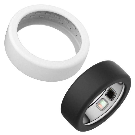 Smart Ring Cover 2 Pcs Silicone Protector for Oura Ring5, Ultra-Thin Sleeve, Durable Protection Scratch Resistant Waterproof All Round Daily Women Men