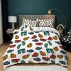 Korean Simple Three-Piece Set Love Leaf Kit Quilt Cover Bedding