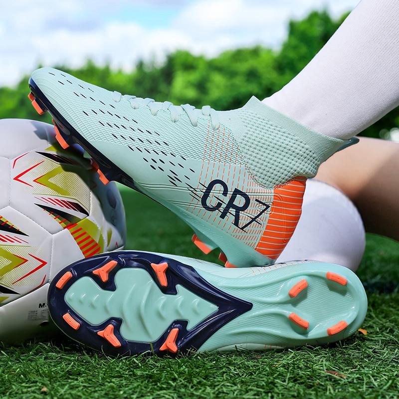 Men/Women Professional Soccer Cleats Anti-slip FG Studded Football Boots Breathable High-Top Training Shoes