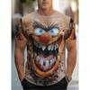 3D Printed Men's Round Neck T-shirt Casual Summer Wear Lightweight Trendy Versatile Super Practical Cartoon Pattern T-shirt