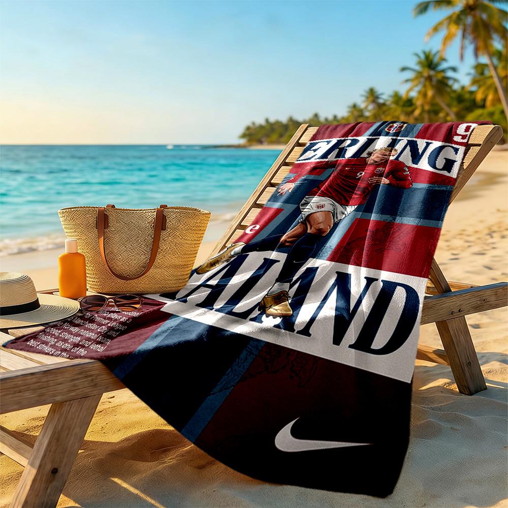Haaland Personalized Name Beach Towel Super Soft Microfiber Quickdry Fabric Portable For Swimmingbeachcamping Travel Beach Accessoriesgym
