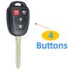 Car key cover 2/3/4 Buttons Remote Car Key Shell Case for Toyota Camry Prius 2012 2013 2014 2015 2016 2017 Corolla RAV4 TOY43