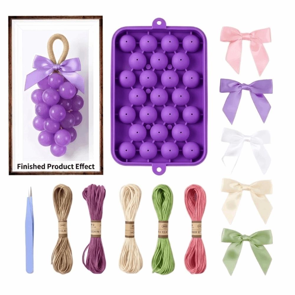 25 Grids Grape Ball Molds Round Shape Ice Cube Mold Creative Handmade Soap Molds Bar Party